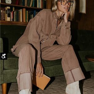 Bohme Shaylee Striped Wide Leg Jeans